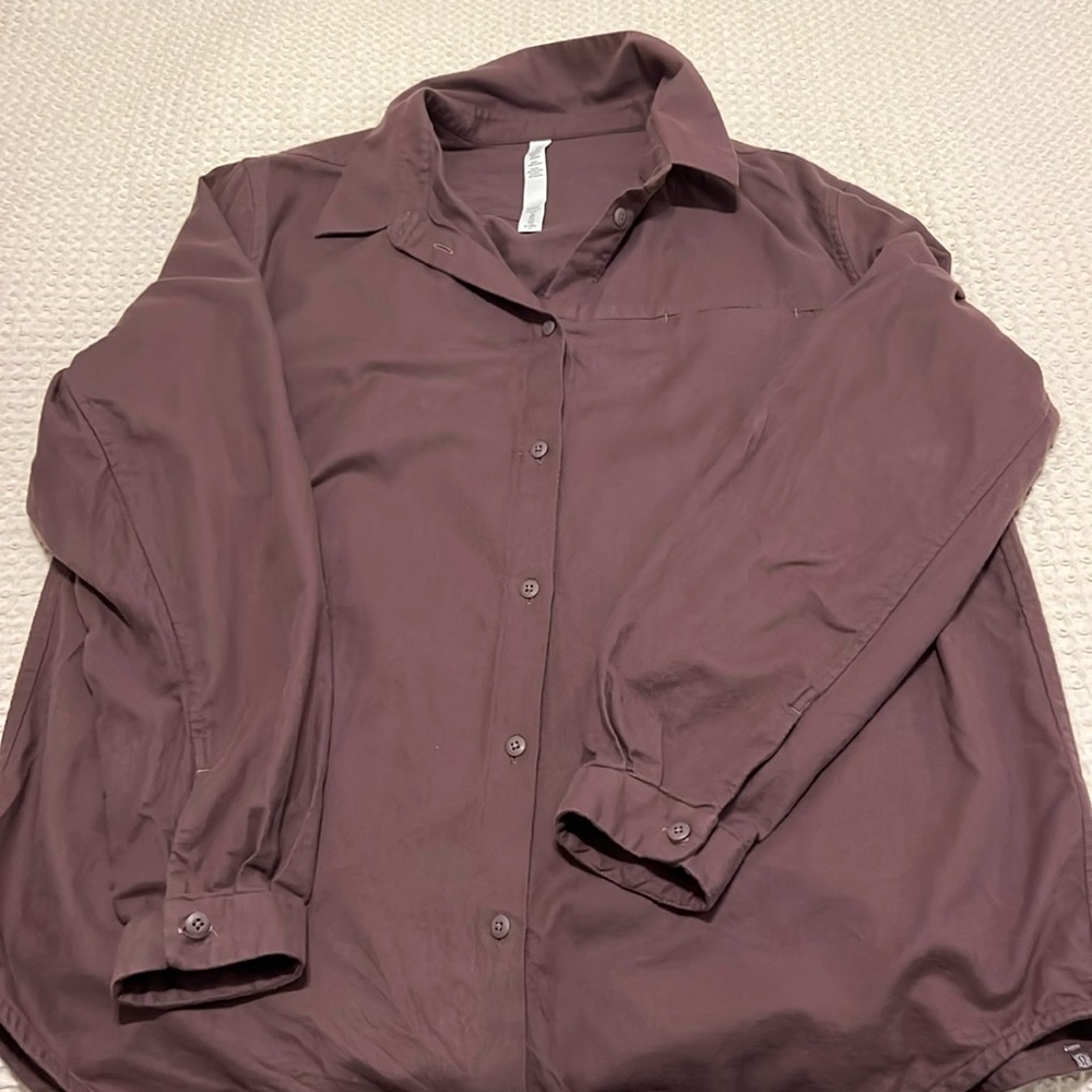 Lululemon Full Day Ahead Flannel Antique Bark 14